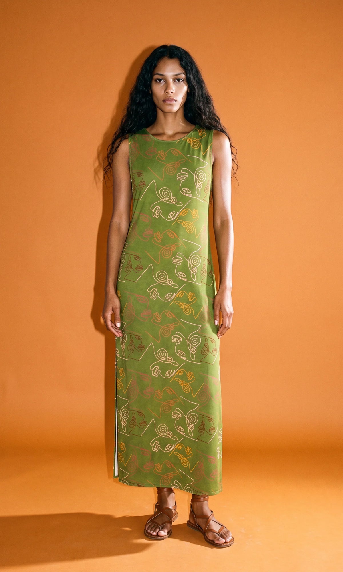 Liandra Midi Dress in Verdant