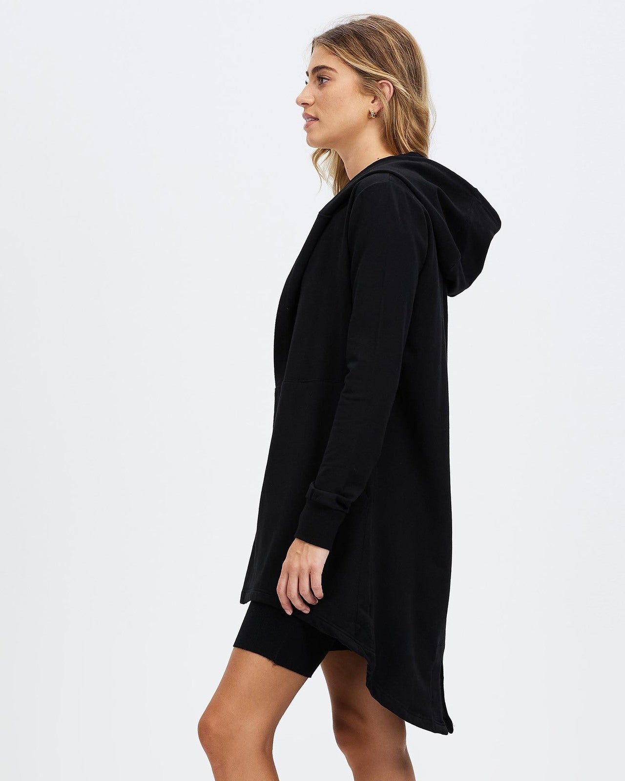 Silent Theory Ashleigh Hooded Cardi in Black